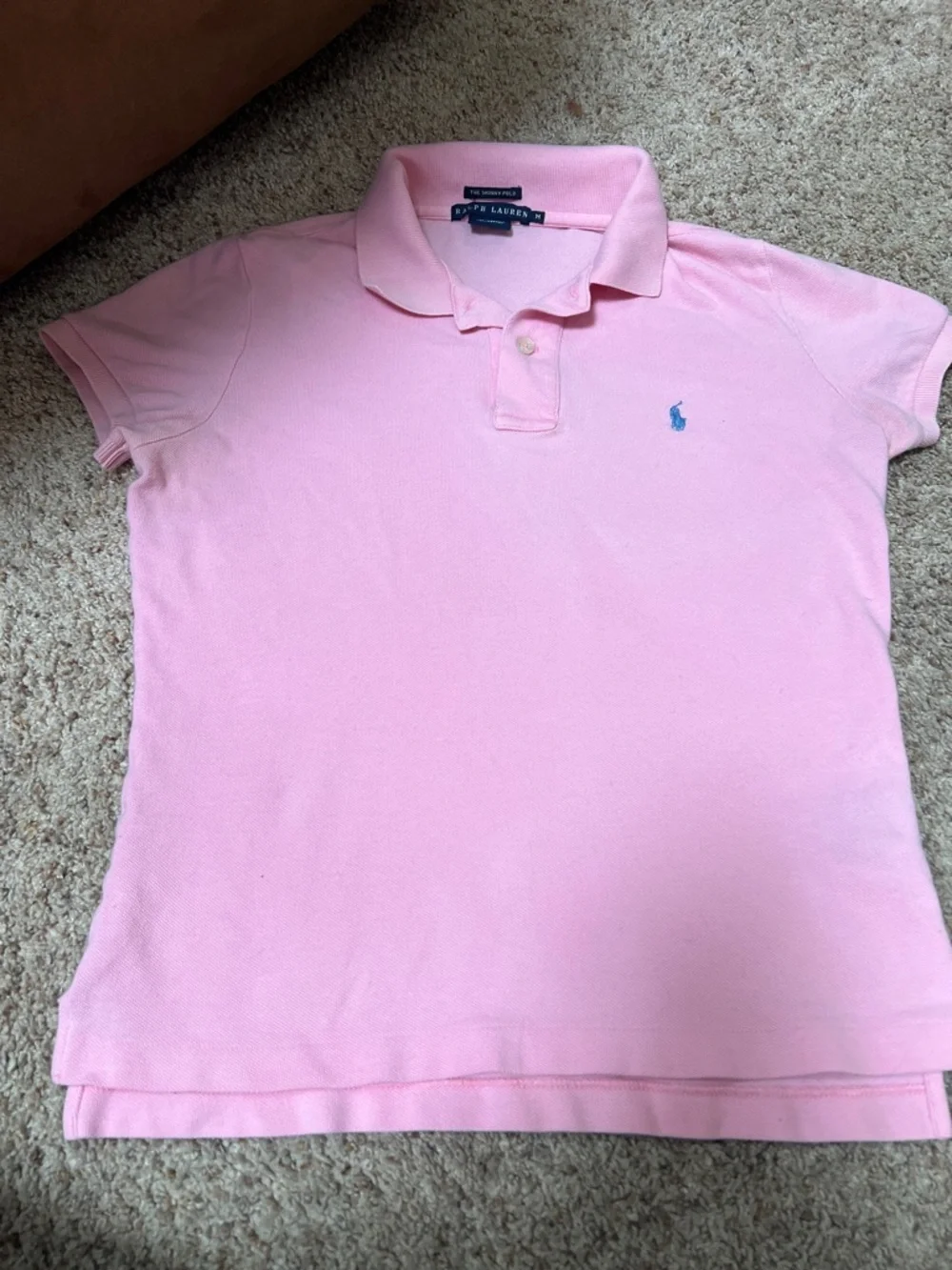 Ralph Lauren Light Pink Kids Polo with Blue Pony med